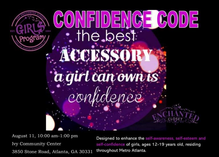 Confidence Code GIRL Program, Saturday, August 11, 2018